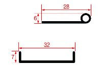 Door gaskets for dishwashers