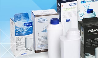 Gama completa de filtros de agua para cafeteras: Originales y compatibles